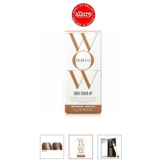 WOW Root Cover Up Light Brown powder With Case - Picture 1 of 9